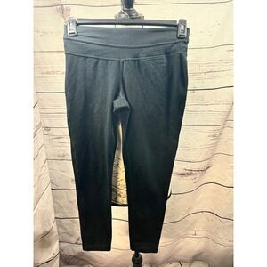Tek Gear DryTek Black Cotton Spandex Athletic Leggings Womens Small RN73277
